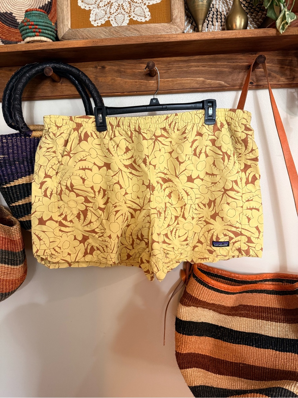 Patagonia Women's Baggies Yellow Floral
